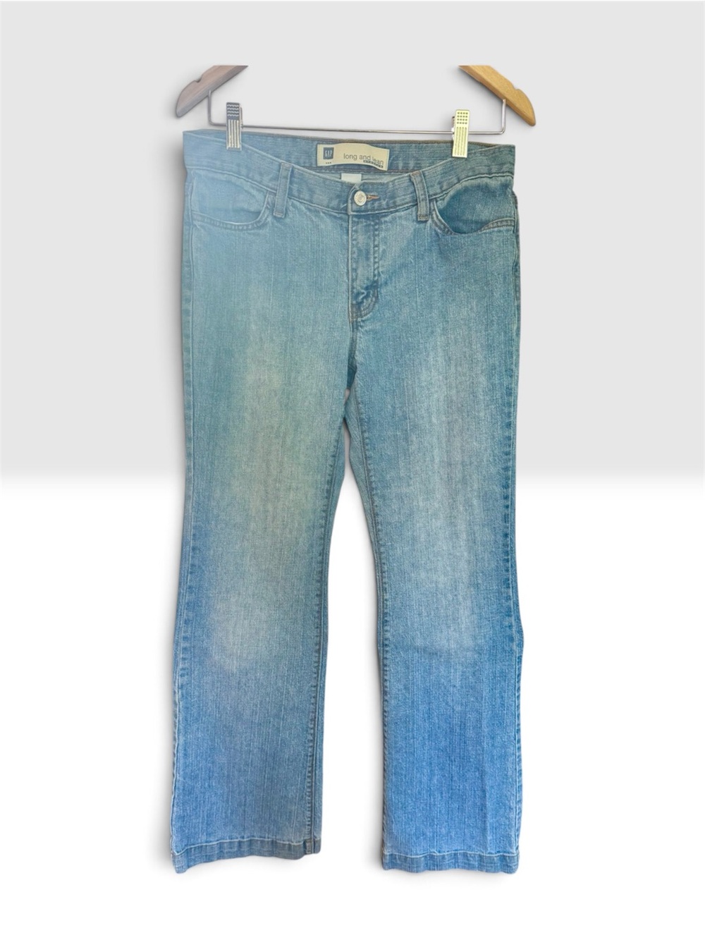 Ladies GAP Light Wash Long and Lean Jeans Bootcut Flare